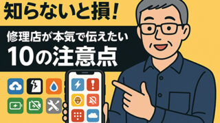 知らないと損！修理店が本気で伝えたい10の注意点〜全てのiPhoneユーザー様へ〜